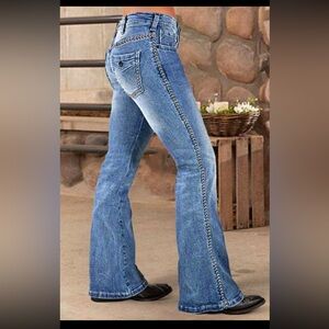 Flamingals  Blue Flared Women Jeans